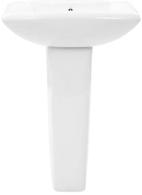 Lavatório com coluna cerâmica branco 580x470x200 mm
