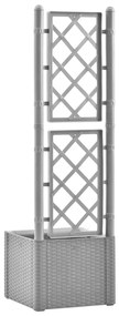 Vaso/floreira c/ treliça e sistema de rega automática cinzento