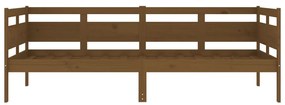 Sofá-cama 90x190 cm madeira de pinho maciça castanho mel