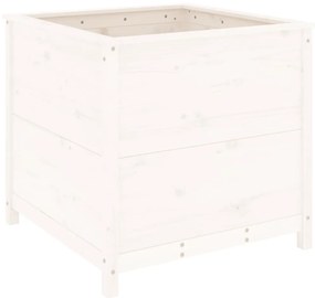 Vaso/floreira de jardim 82,5x82,5x78 cm pinho maciço branco