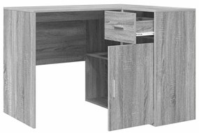 Mesa de Canto Cinza Sonoma 102x88x75 cm Madeira Engenharia