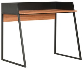 vidaXL Secretária 90x60x88 cm preto e castanho
