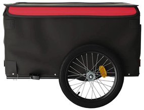 Reboque para bicicleta 45 kg ferro preto e vermelho