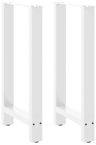 vidaXL Pés para mesa de bar , brancos, 2 peças, 40x(90-91) cm, aço