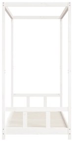 Estrutura de cama infantil 90x200 cm pinho maciço branco