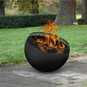 442356 Esschert Design Taça de combustão esférica com manchas pretas