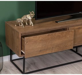 Conjunto de Mobiliário de Sala Laxus – Nogueira e Preto – 90x39x40 cm