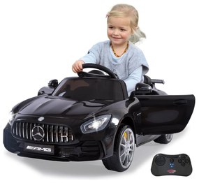 Carro elétrico infantil Bateria 12V Mercedes-Benz AMG GT R Controlo remoto 2,4GHz Preto