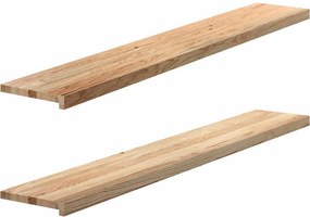 vidaXL Soleiras da janela 2 pcs 160x30x2cm carvalho maciço não tratado