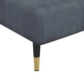 Sofá-cama em forma de L 275x140x70 cm veludo cinzento-escuro