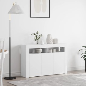 vidaXL Aparador Branco Branco Madeira de Engenharia 116 x 30 x 75 cm
