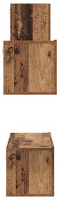 Conjunto de móvel de TV 4 pcs Madeira antiga 30.5 x 30 x 60 cm