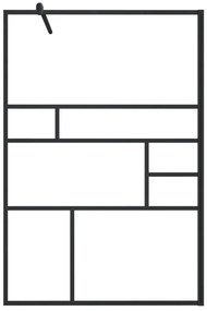 Divisória de chuveiro c/ vidro transparente ESG 115x195cm preto