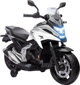 Moto elétrica infantil Honda (licenciada) AIYAPLAY — 3–6 anos, música, faróis, branco | Aosom Portugal