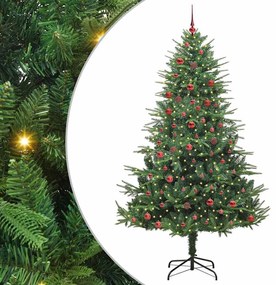 vidaXL Árvore de Natal Artificial Pré-iluminada com Conjunto de Bolas