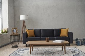 Sofá de 3 Lugares Kale – Antracite – 222x83x91 cm