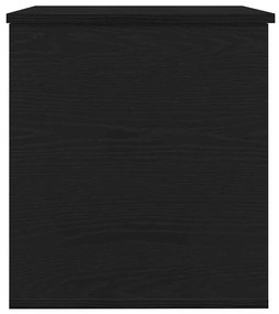 Caixa de Armazenamento vidaXL com Tampa Madeira Negra 60x42x46 cm Made
