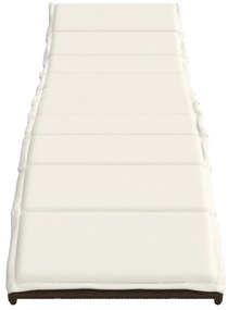 Espreguiçadeiras com almofadões 2 pcs vime PE castanho