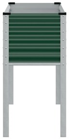 Vaso/floreira de jardim 100x41x90 cm aço verde