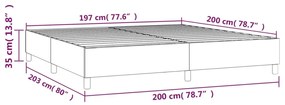 Estrutura de cama com molas 200x200 cm tecido cor crème