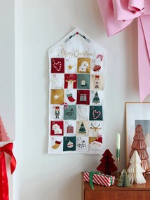 Calendário do Advento, Merry Christmas branco estampado