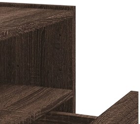 Mesas de cabeceira de parede 2pcs 45x30x35 cm carvalho castanho