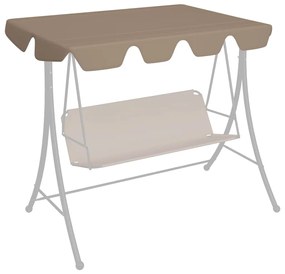 Toldo suplente baloiço 150/130x70/105cm 270g/m² cinza-acastanh.