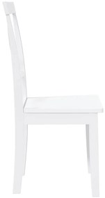 Cadeiras de jantar 2 pcs madeira de seringueira maciça branco