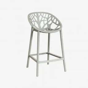 Pack De 4 Bancos Altos De Jardim Em Polipropileno Ores Verde Cáqui & ↑65 Cm - Sklum