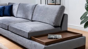 Sofá de Canto Tulip – Cinzento Escuro – 193 cm x 313 cm