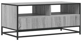 Mesa de centro 100x50x45cm derivados madeira/metal cinza sonoma