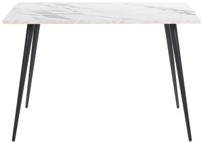 Mesa de Jantar com efeito de mármore branco 120 x 80 cm SANTIAGO Beliani