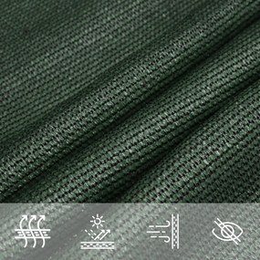 Para-sol estilo vela 160 g/m² 5x6 m PEAD verde-escuro