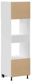 Armários forno 2pcs Kalmar derivados madeira branco brilhante