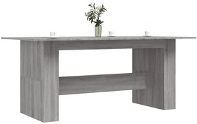 Mesa de jantar 180x90x76 cm derivados de madeira cinza sonoma