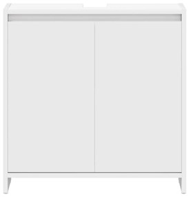 Armário de casa de banho 60x33x61 cm contraplacado branco
