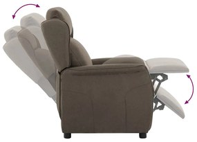 Cadeira Reclinável Taupe Tecido
