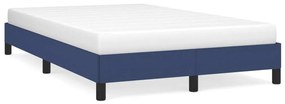 vidaXL Estrutura de cama sem colchão 120x190 cm tecido azul