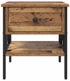 Mesa de Cabeceira Madeira Velha 40x42x45 cm Madeira Engenharia