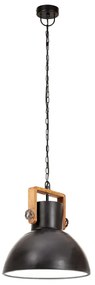 Candeeiro suspenso industrial redondo 25 W 30 cm E27 preto