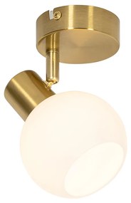 Projetores Art Deco Dourado com Vidro Opalino Ajustável - Anouk Art Deco