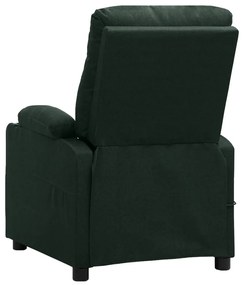 Poltrona de massagens elétrica tecido verde-escuro