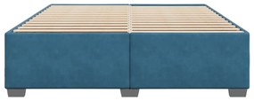 Estrutura de cama 180x200 cm veludo azul