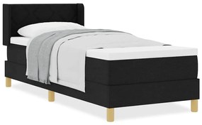 Cama Box Preto e Branco e Preto 80 x 200 cm tecido