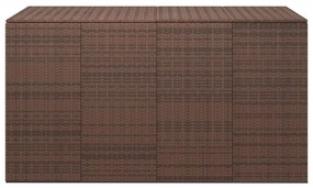 Caixa para almofadões de jardim 194x100x103 cm vime PE castanho