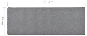 Tapete/passadeira 50x150 cm cinzento-escuro