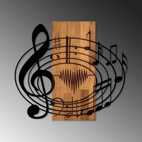 Acessório Decorativo de Parede Musical – Nogueira/Preto – 58 x 67 cm
