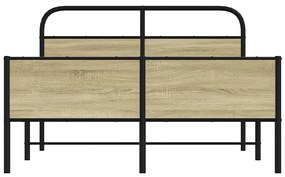 Estrutura cama s/ colchão derivados de madeira carvalho sonoma