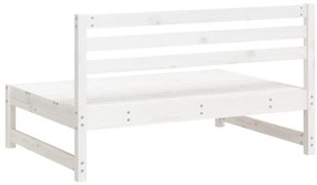 Sofá de centro para jardim 120x80 cm pinho maciço branco