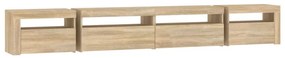 Móvel de TV com luzes LED 270x35x40 cm carvalho sonoma